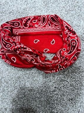 Red Paisley Twisted Headband - Brand